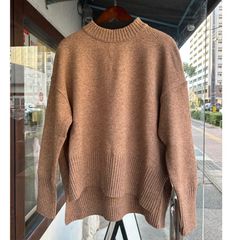 エアーヤーンコットンコモドニット 杢ブラウン