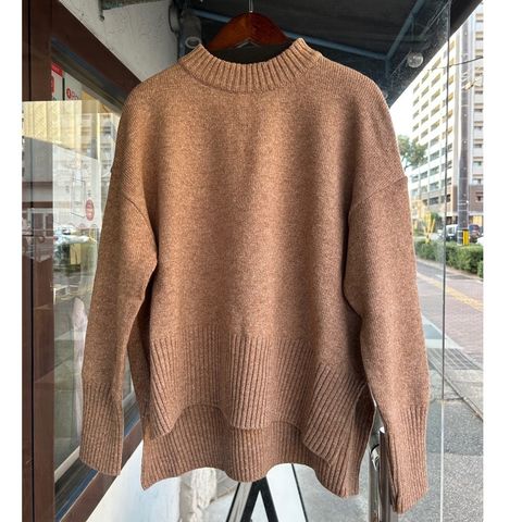 エアーヤーンコットンコモドニット 杢ブラウン