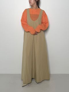 [5556-415KK] バックシアー2WAYワンピース ベージュ