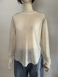 配色メロウ シアートップス オフホワイト