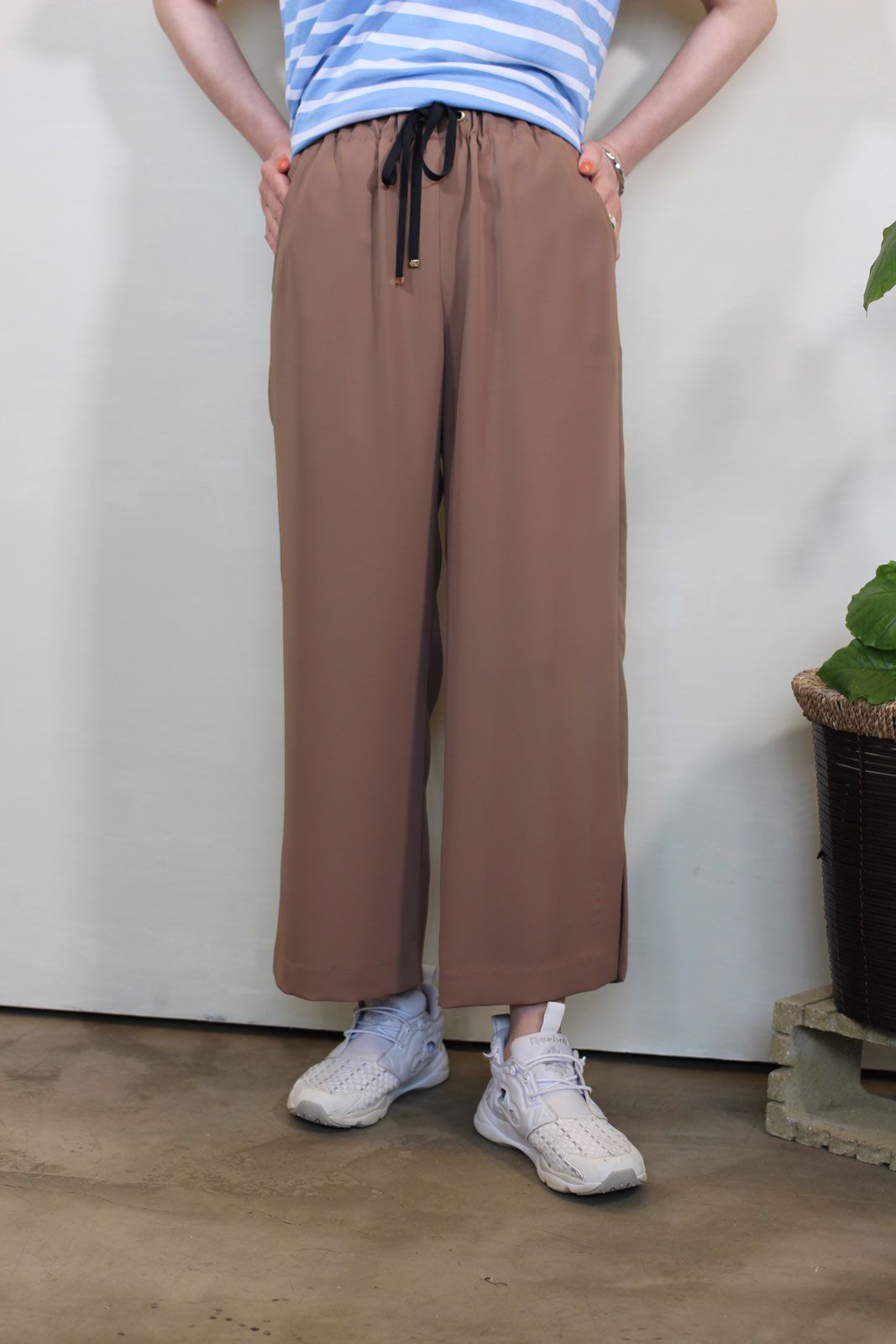 セミワイドパンツ モカ