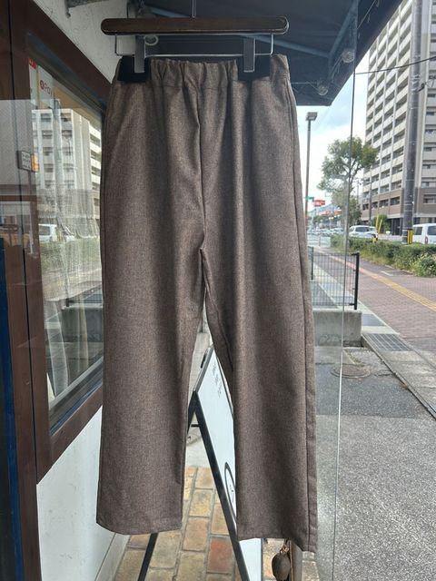ウールリサイクルクロスコージーパンツ ブラウン