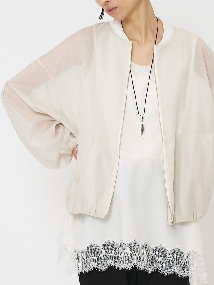 [4861-003KK] シアーチンツブルゾン エクリュ