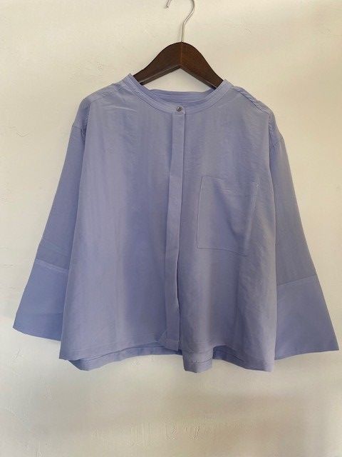 スパローン カフスポイントシャツ ブルーパープル