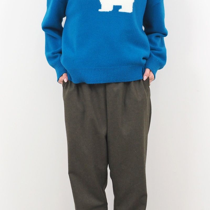 ウールリサイクルクロスコージーパンツ ブラウン