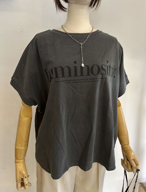 ピグメントロゴTシャツ チャコール