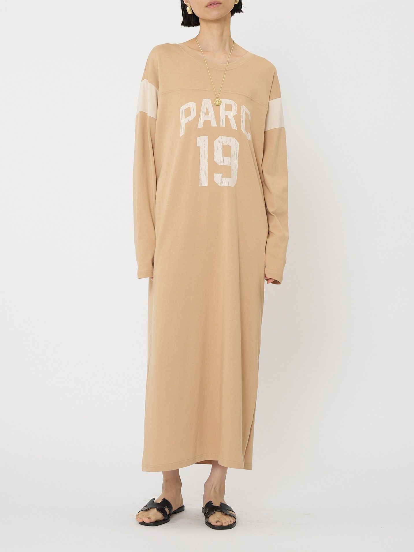 [5461-106KK] ”PARC”プリントロングOP ベージュ