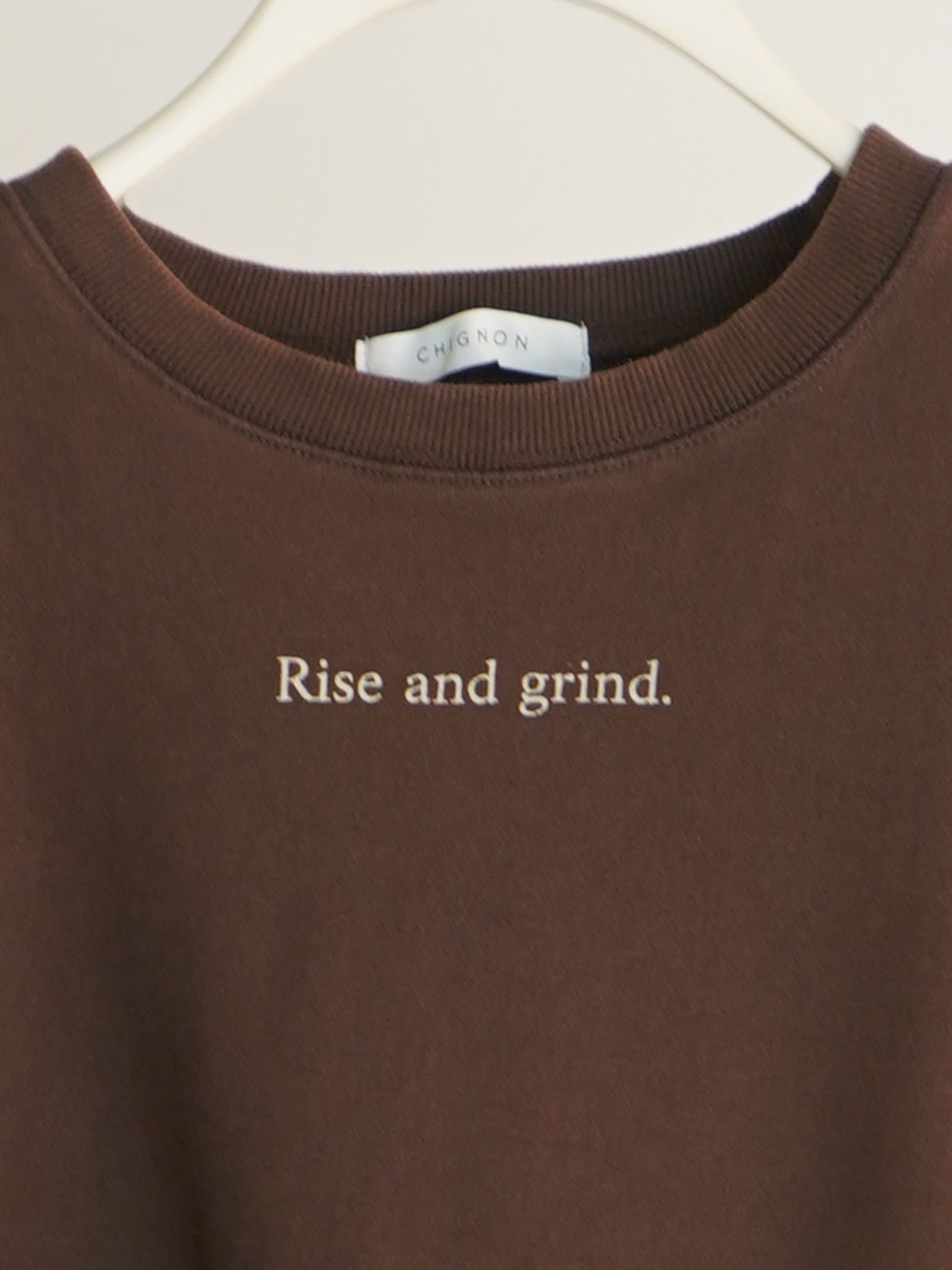 [8454-131KK] RiseミニロゴスウェットPO ブラウン