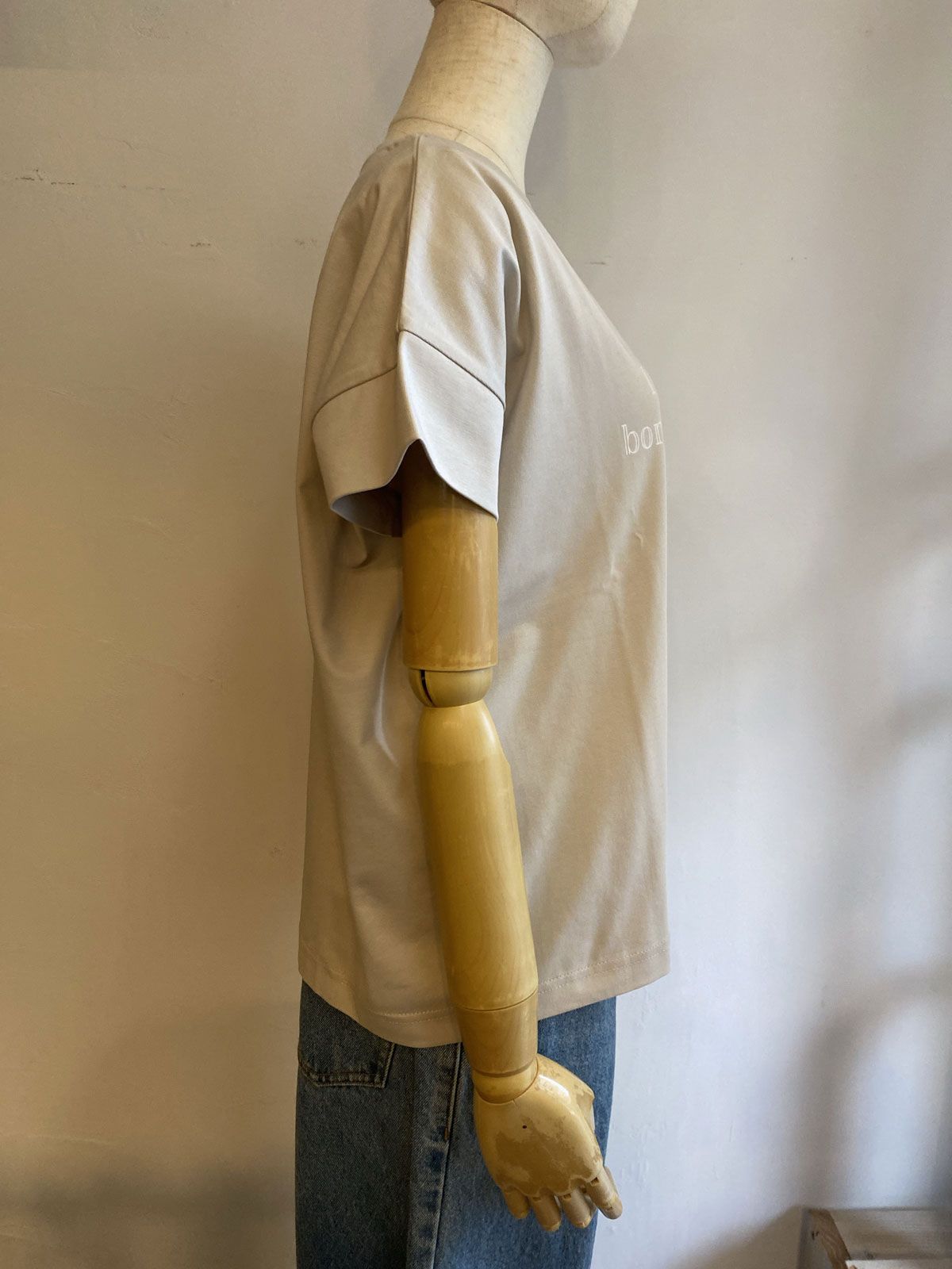 シルケットコンパクトTシャツ ベージュ