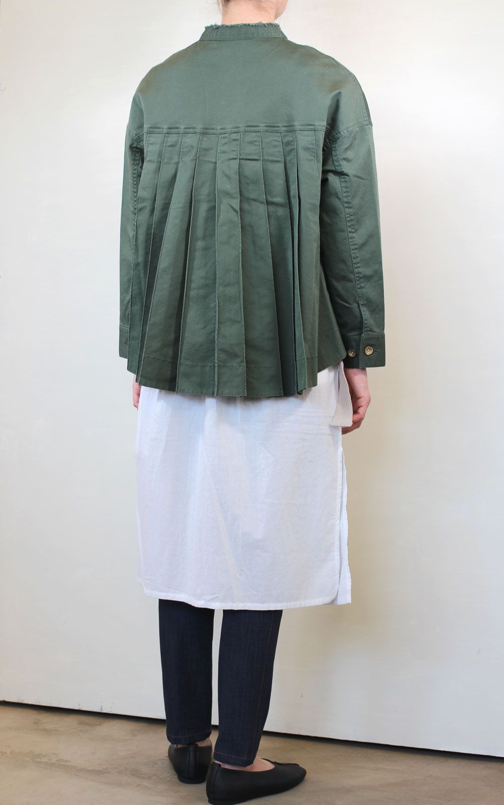 ストレッチチノバックタックブルゾン カーキ