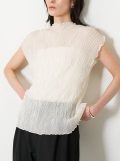 [8563-689BT] モチーフリンクルフレンチPO アイボリー