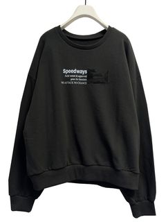 [8456-495KK] Photo裏毛スウェット チャコール