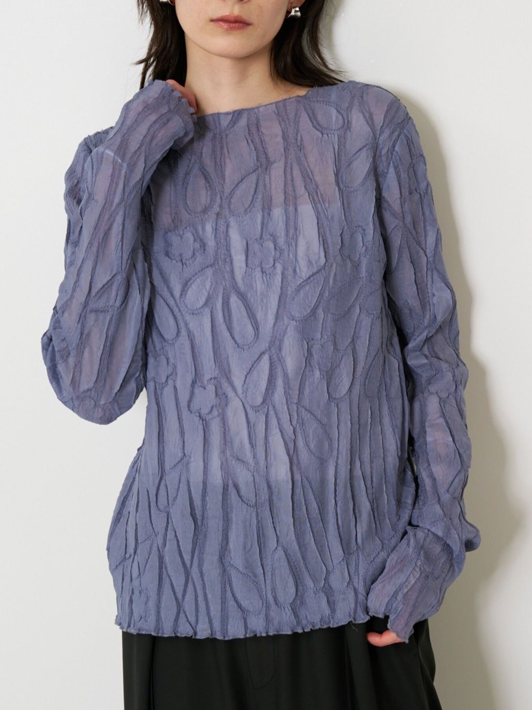 [8563-690BT] モチーフリンクルPO サックス