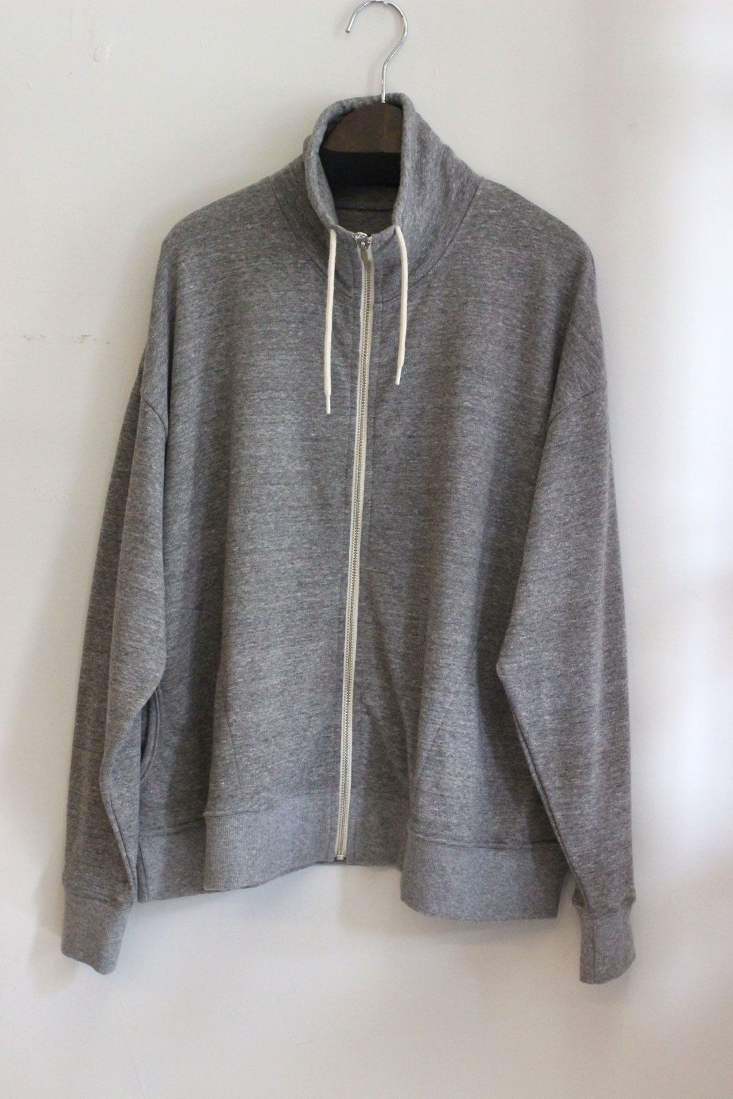 ガーゼフリースジップアップブルゾン グレー
