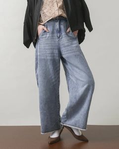 テンセルデニムバレルパンツ バイオウォッシュ