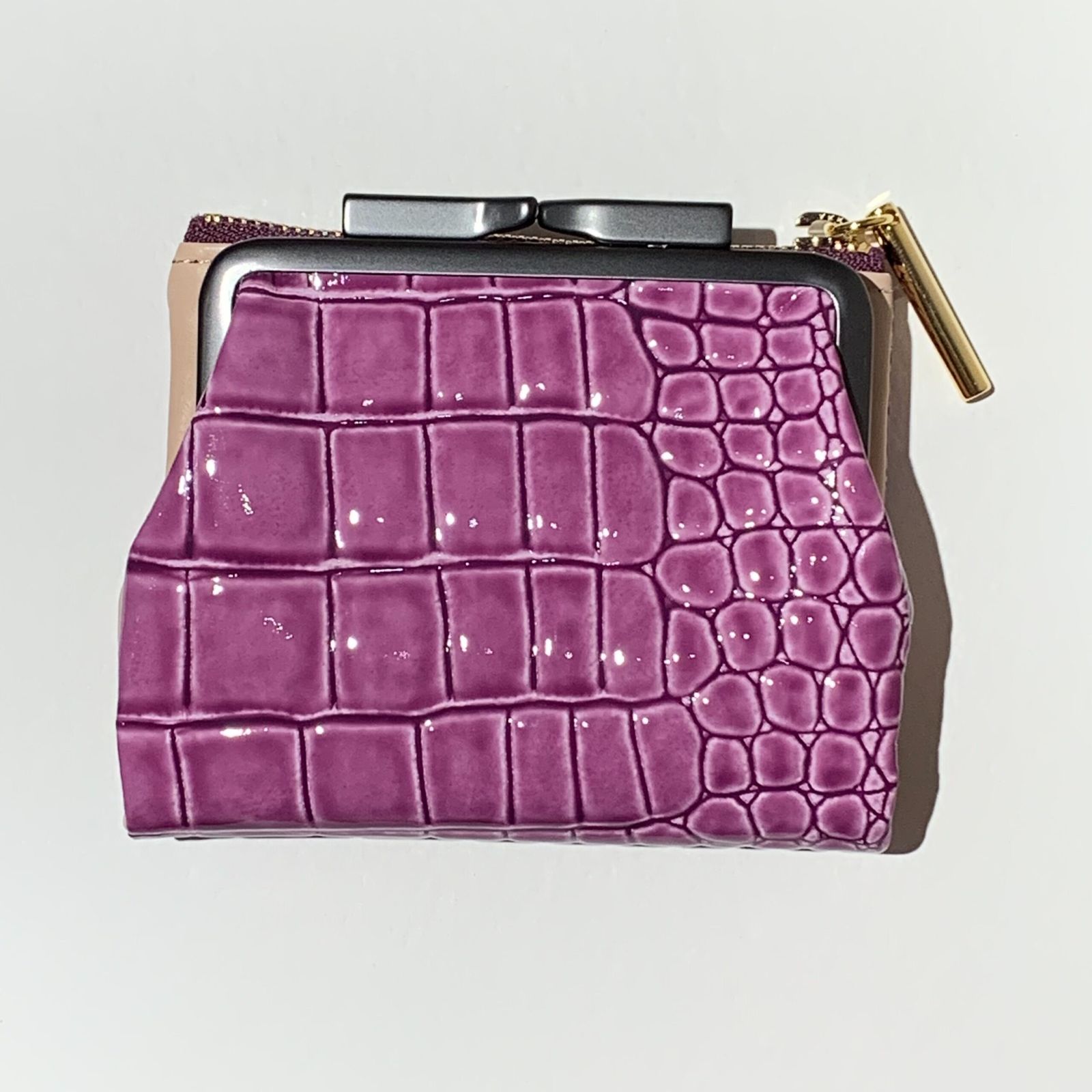 CORO LZIP FRAME PURSE SHORT パープル