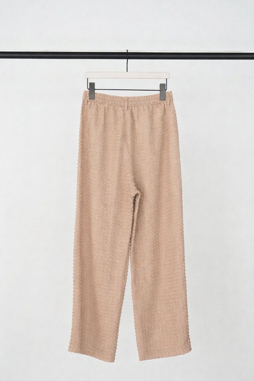 [3863-654YM] ドットJQストレートPT ベージュ