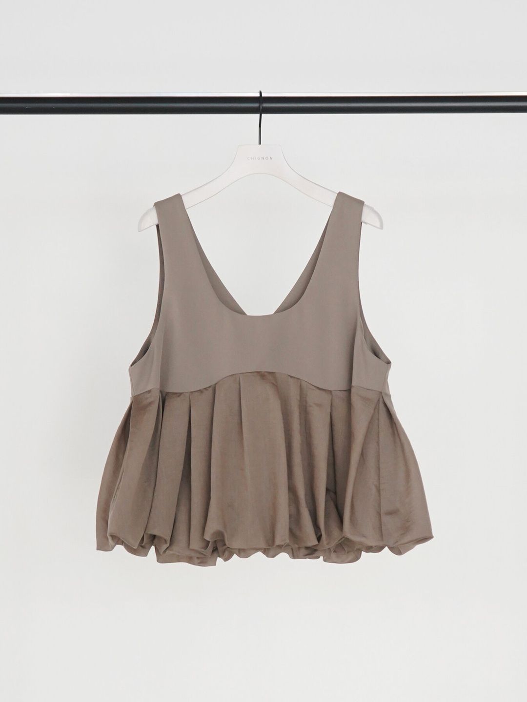 [1263-624MK] 2WAYバルーンビスチェ モカ