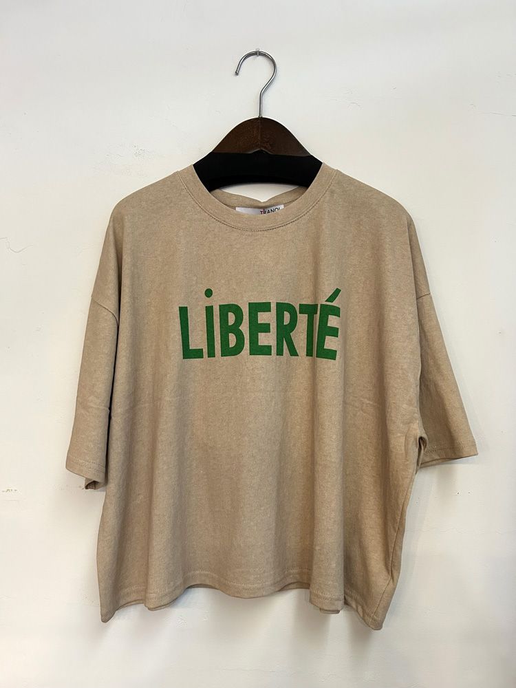 pearl necklace LOGO T ベージュ