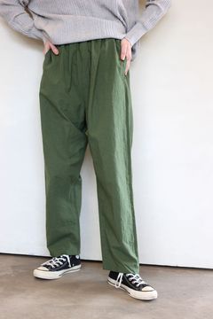 シーチングハンドワッシャーコージーパンツ オリーブ