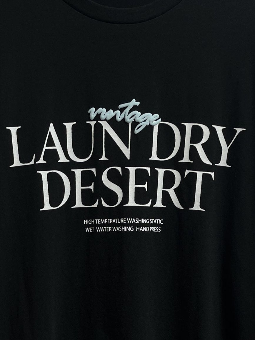 [8456-497KK] LAUNDRY発泡ロゴTee ブラック