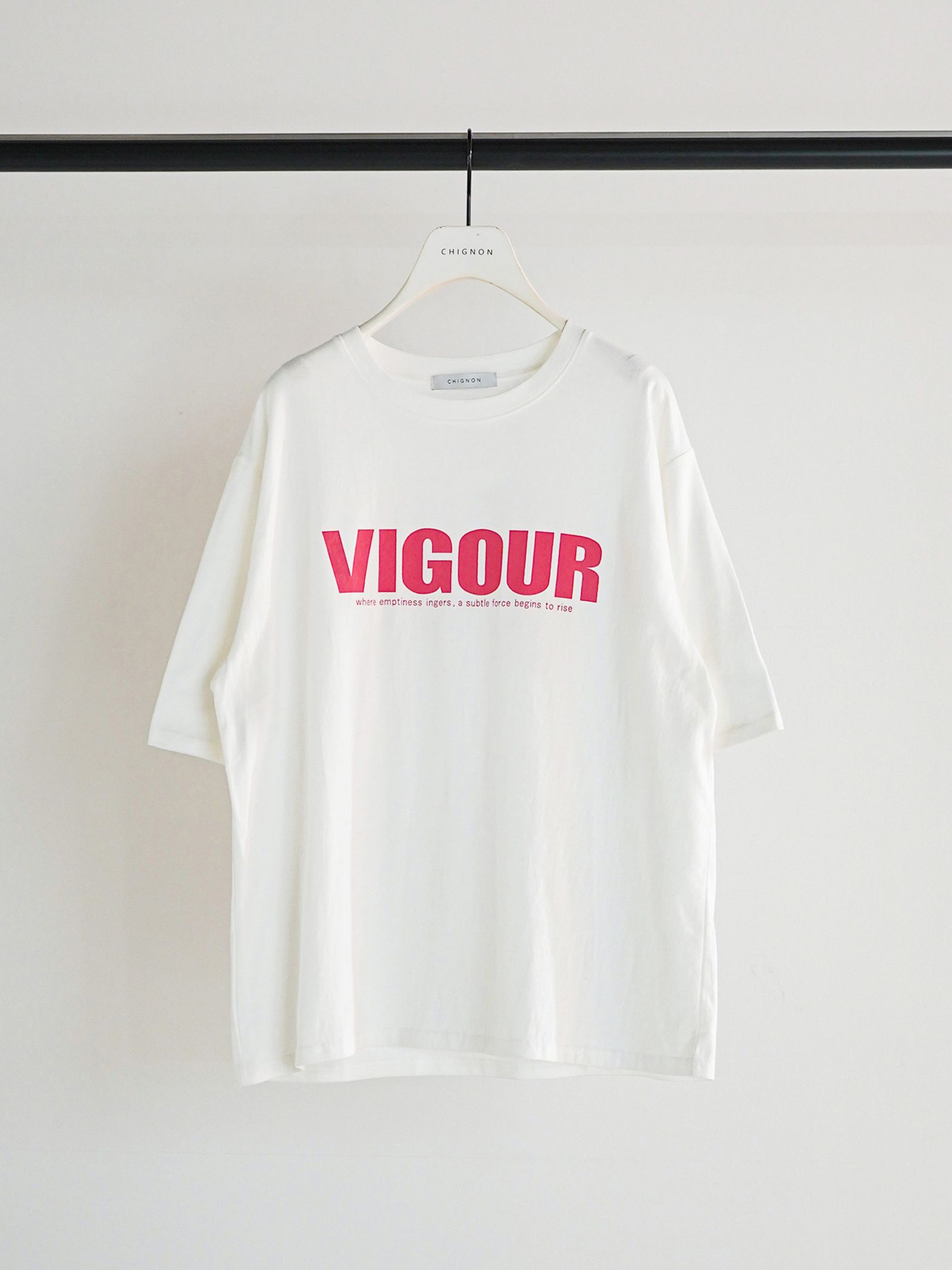 [8461-102KK] ”VIGOUR”プリントTee ホワイト