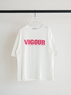 [8461-102KK] ”VIGOUR”プリントTee ホワイト