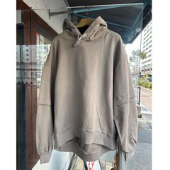 セントラル裏毛カットオフパーカー カーキグレー