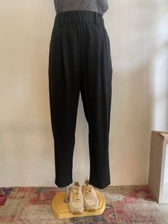 ICE TOUCH 接触冷感厚テーパードパンツ ブラック