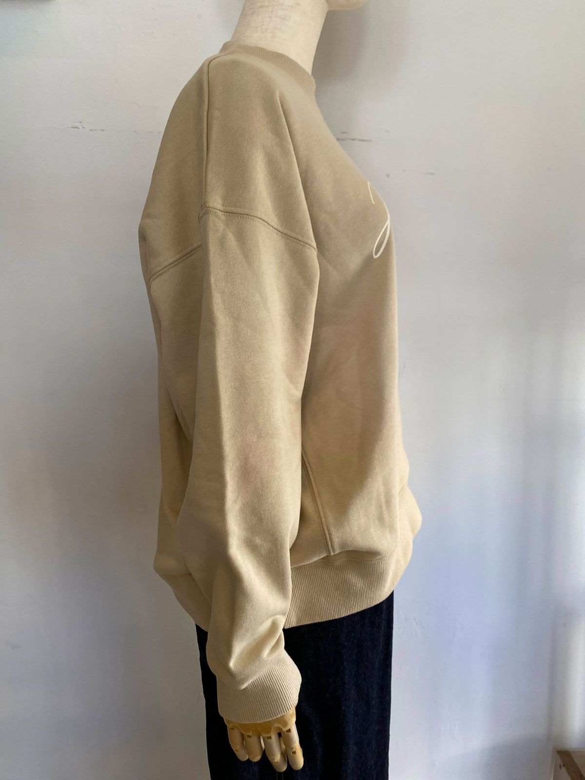 裏毛ロゴスゥェット ベージュ