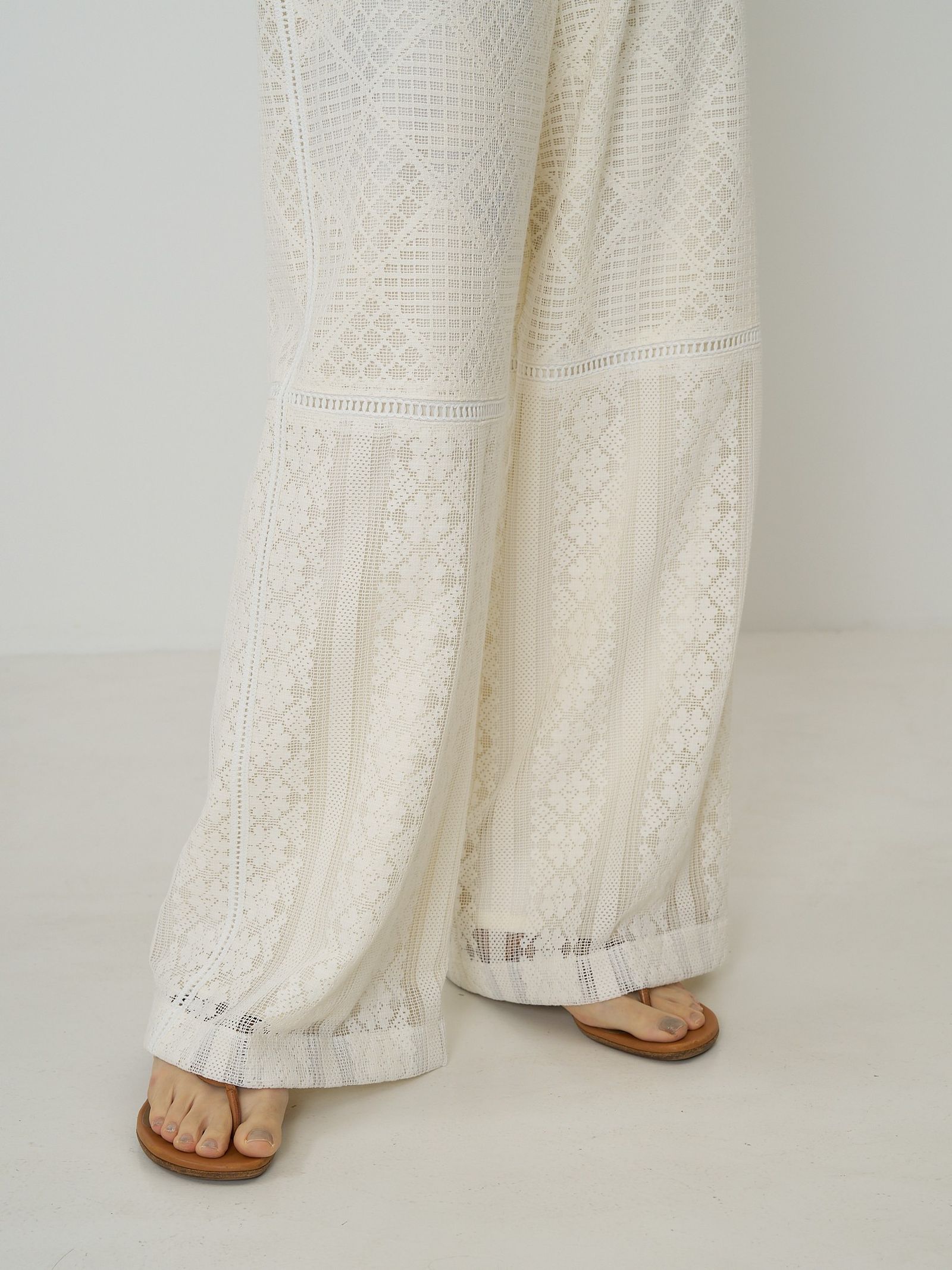 [3561-051BZ] パッチワークレースPT ブラック