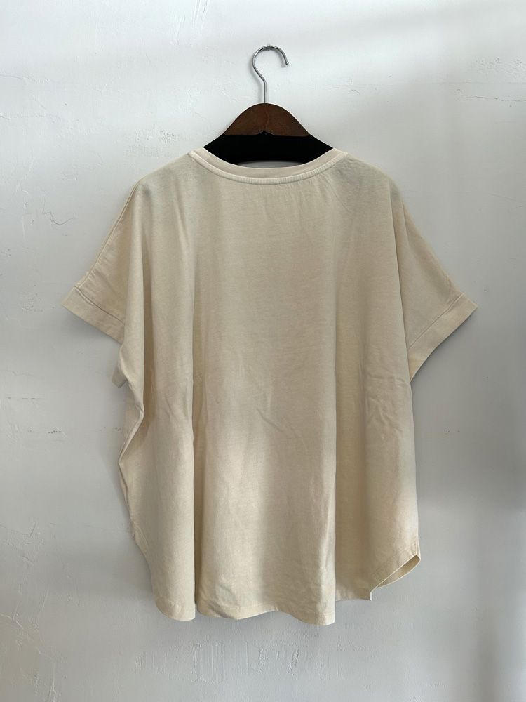 ピグメントロゴTシャツ ライトベージュ