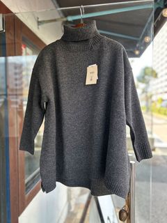 タスマニアラムアラスカニットタートル 杢チャコール