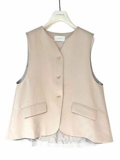 [4956-443MK] フレアベスト ライトベージュ