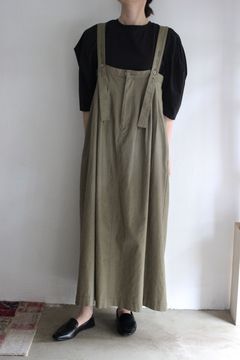 コットンスラブミリタリースカート カーキ