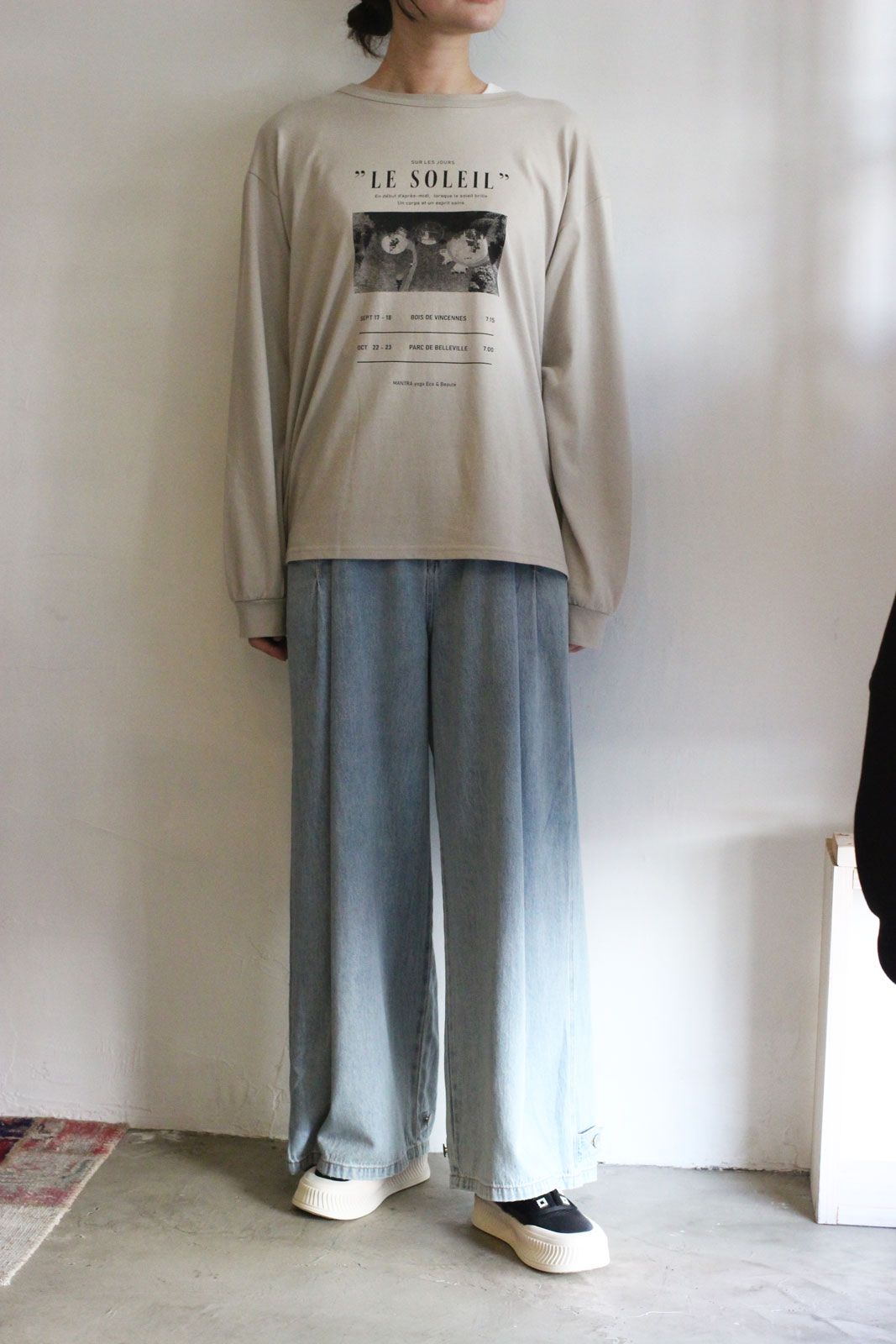 [8455-317KK] Relax PHOTOロンTee グレーベージュ