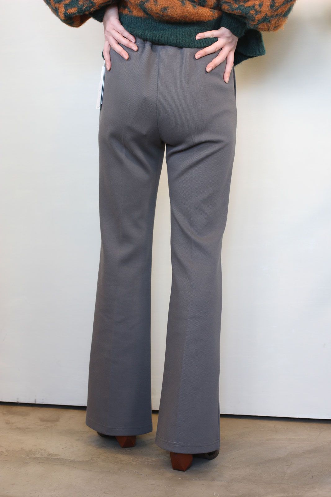 ジャージーフレアパンツ2 グレー