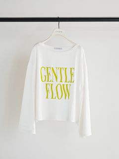 [8461-103KK] ”FLOW”ウェイブロゴTee  ホワイト