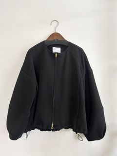 ウールリッチラウンドネックZIPブルゾン ブラック