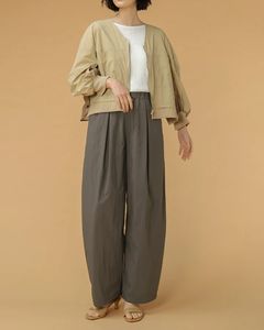 ナイロンバレルパンツ ダークグレー