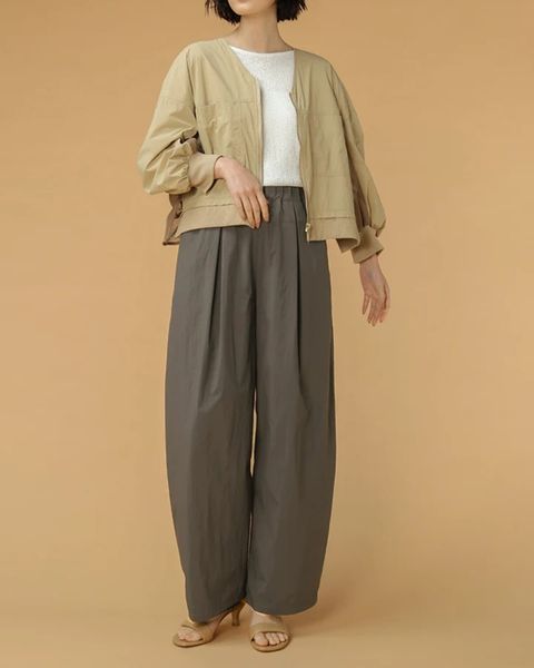 ナイロンバレルパンツ ダークグレー