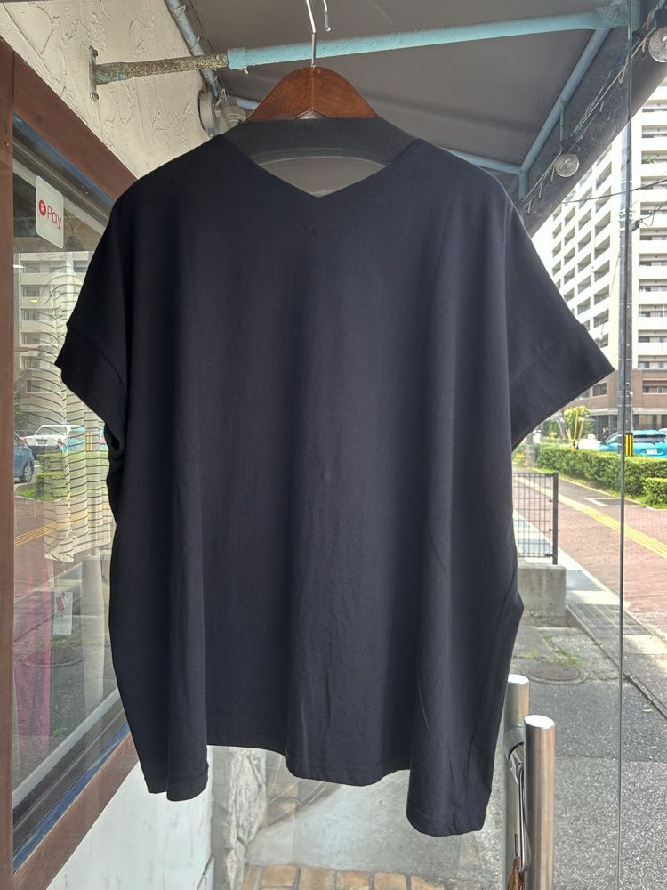 レクタングルパネルTシャツ ブラックxブラック