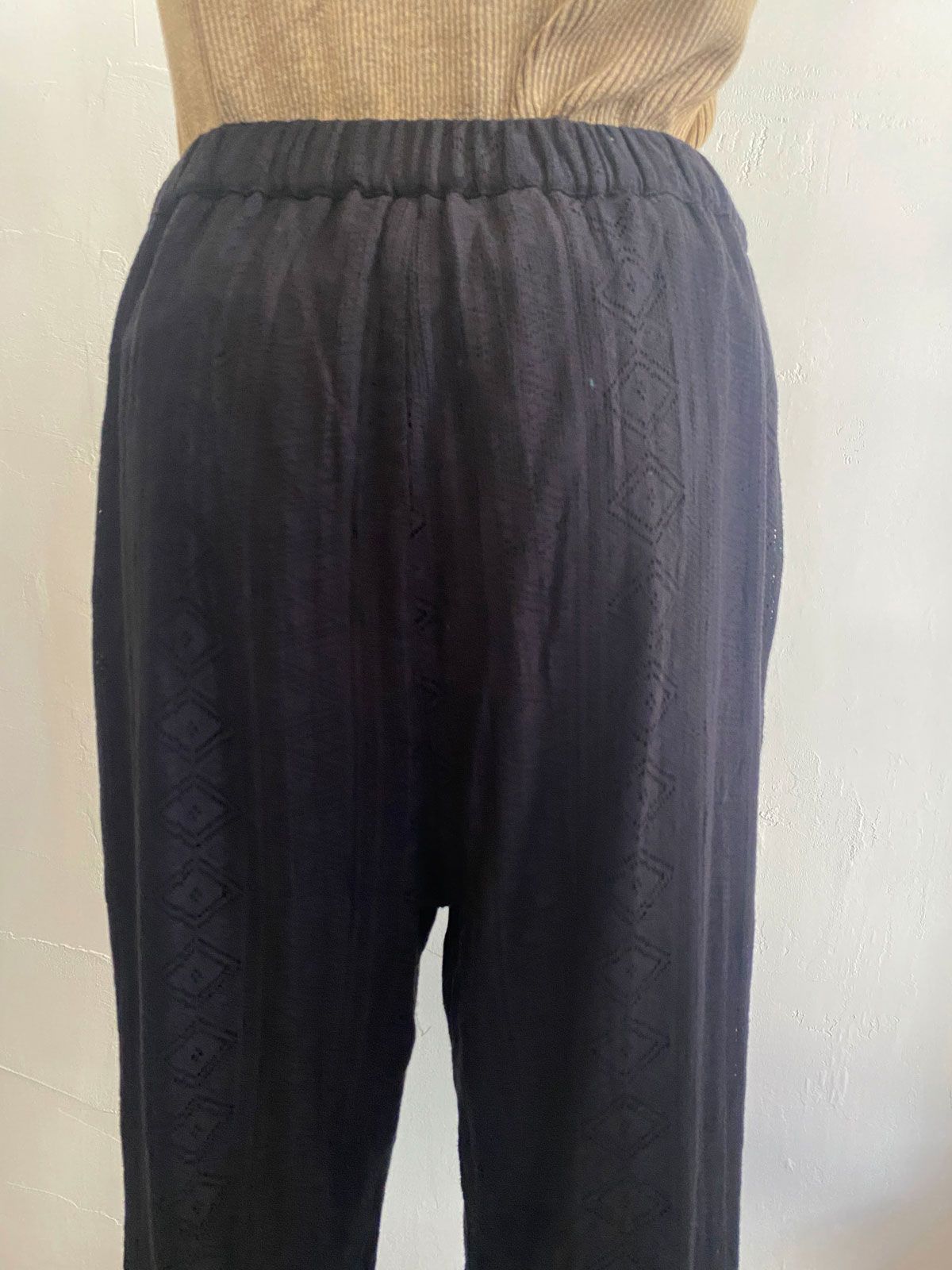 LACE PANTS ブラック