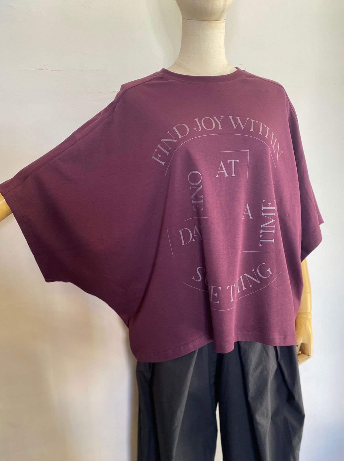 ドルマン ロゴTシャツ プラム