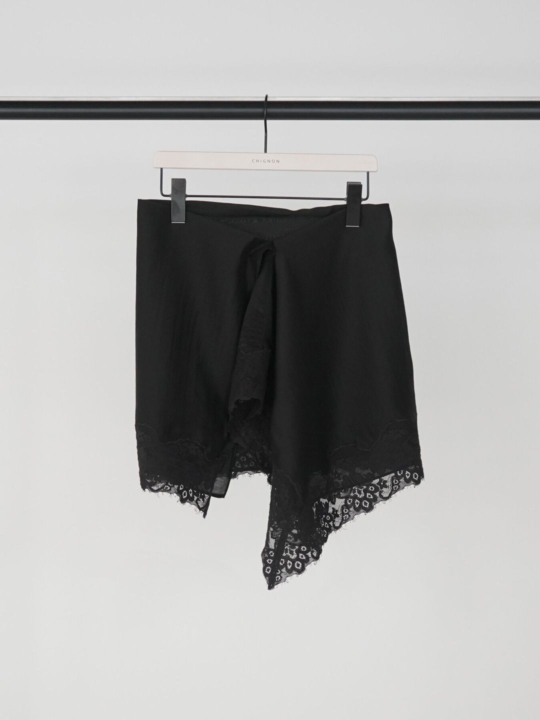 [0563-686NH] レースマルチWAYスカーフ ブラック