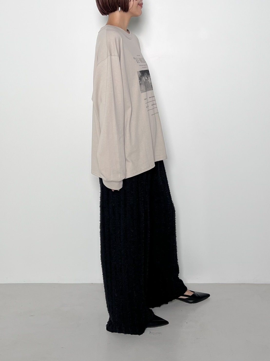 [8455-317KK] Relax PHOTOロンTee グレーベージュ