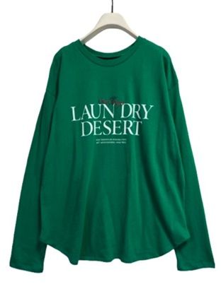 [8456-497KK] LAUNDRY発泡ロゴTee グリーン
