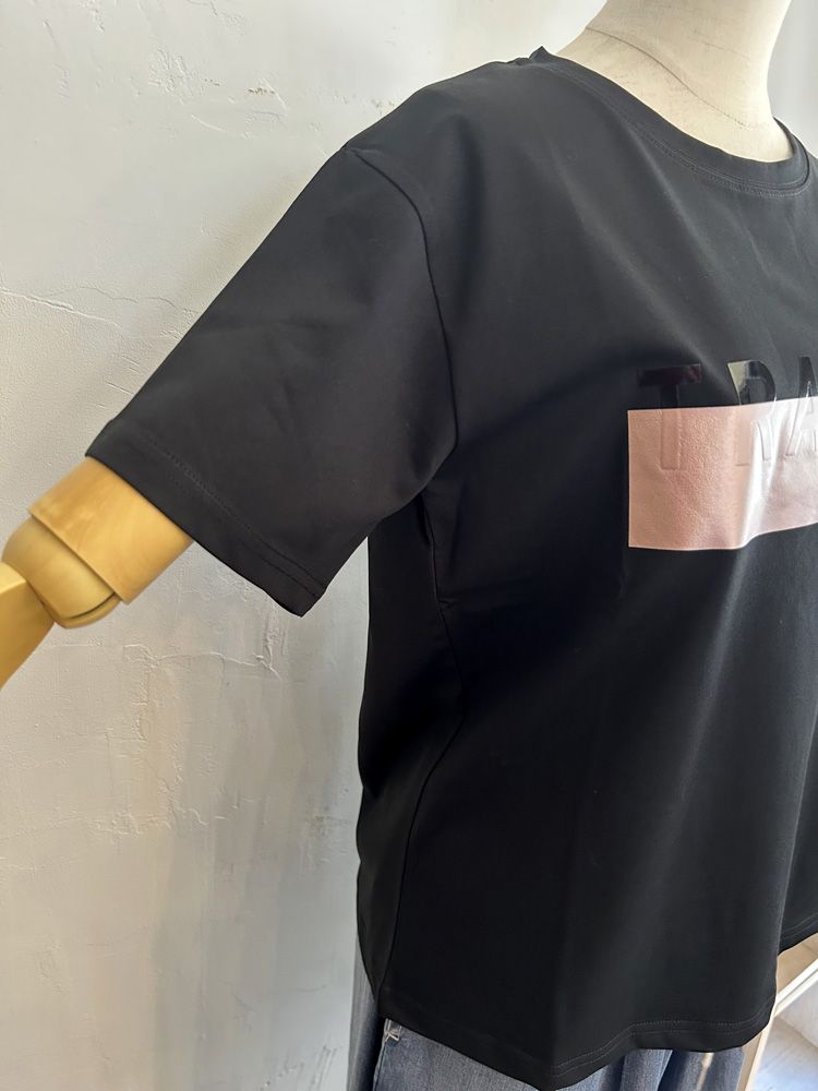 TRANOI.Tee ブラックxピンクゴールド