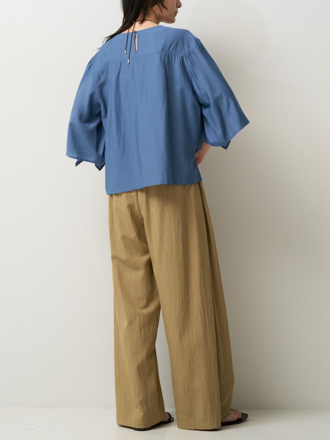 [3963-634MK] サイドタックワイドPT ブラック