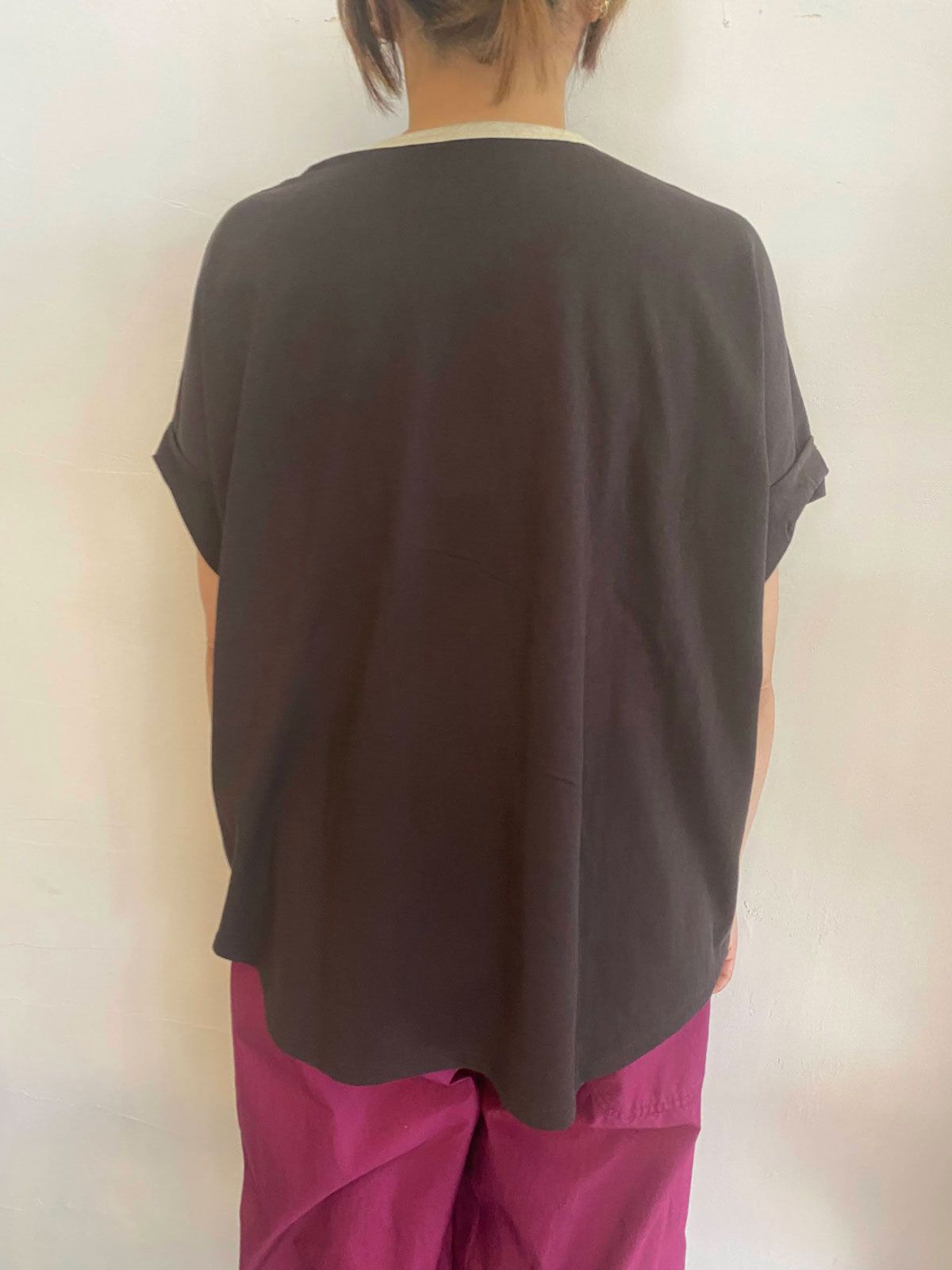 ロゴリンガーTシャツ ダークブラウン